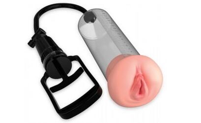 pump with vibrating massager to enlarge the penis