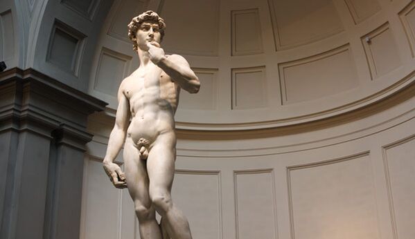 the nude statue symbolizes the enlargement of the penis